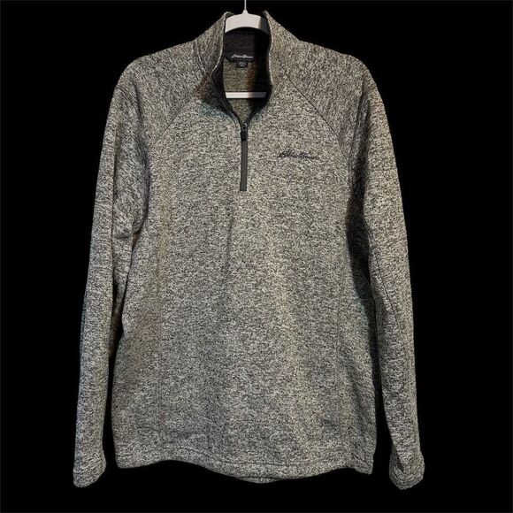 Eddie Bauer Men's Gray 1/4 Zip Pullover Sweater Size M Casual - Picture 1 of 4
